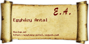 Egyházy Antal névjegykártya